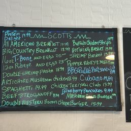 Specials menu
