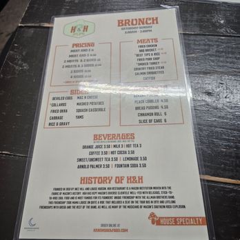 H&H Soul Food Restaurant - Menu as of 6.15.26 - American Near Me - Macon, Georgia H&H Soul Food Restaurant - Menu as of 6.15.26 - American Near Me - Macon, Georgia