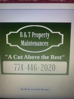 R and T Property Maintenance Logo