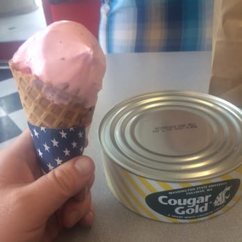 Ferdinand's Ice Cream Shoppe - Strawberry cone and a can of cougar gold. - Ice Cream & Frozen Yogurt Near Me - Pullman, Washington Ferdinand's Ice Cream Shoppe - Strawberry cone and a can of cougar gold. - Ice Cream & Frozen Yogurt Near Me - Pullman, Washington