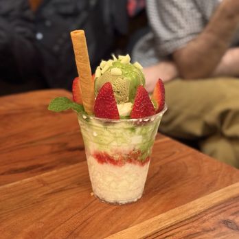 Sweet Moment - Matcha Strawberry Bingsoo - Coffee & Tea Near Me - New York, New York Sweet Moment - Matcha Strawberry Bingsoo - Coffee & Tea Near Me - New York, New York