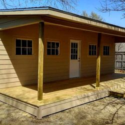 Custom Sheds by Keith - 12 x 28 Tiny House with 6ft Porch