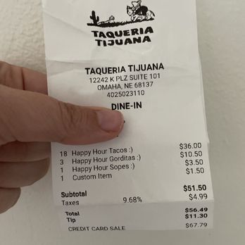 Taqueria Tijuana - Food prices! - Mexican Near Me - Omaha, Nebraska
