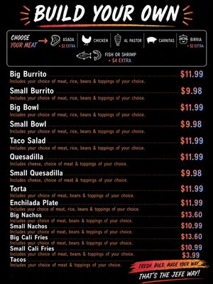 Menu photo 1 El Jefe Mexican Grill Long Beach, CA Menu photo 1 El Jefe Mexican Grill Long Beach, CA