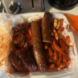 Nice portions enough for 2 hungry people.