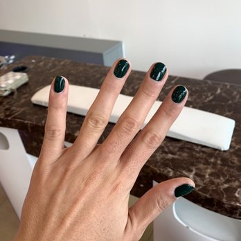 A & Q Nails & Spa - Manicure (forrest green color) - Nail Salons Near Me - Los Angeles, California A & Q Nails & Spa - Manicure (forrest green color) - Nail Salons Near Me - Los Angeles, California