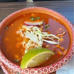 Red pork pozole