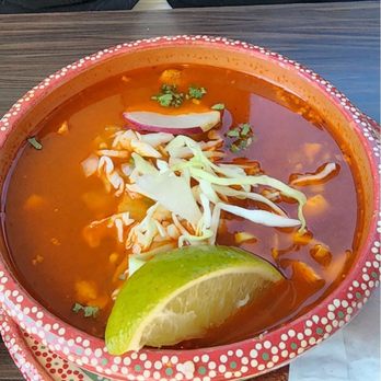 The Pozole Place - Red pork pozole - Soup Near Me - Rancho Cucamonga, California