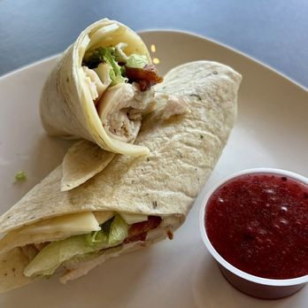 Wunderbar Coffee and Bistro - Turkey-bacon-Swiss wrap - Creperies Near Me - Bellevue, Pennsylvania Wunderbar Coffee and Bistro - Turkey-bacon-Swiss wrap - Creperies Near Me - Bellevue, Pennsylvania