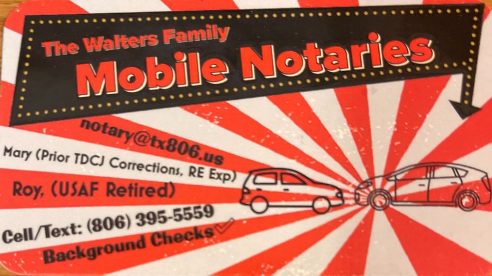 MOBILE NOTARY TEAM UP Updated September 2024 Amarillo, Texas