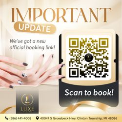 Luxe Nails & Spa - IMPORTANT UPDATE!
WE'VE GOT A NEW OFFICIAL BOOKING LINK!