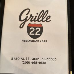 Grille 22 - Menu 8-2026 - tacos - New American Near Me - Guin, Alabama