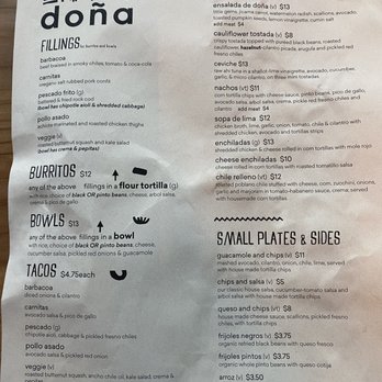 Doña - Menu (8/22) - Mexican Near Me - Oakland, California Doña - Menu (8/22) - Mexican Near Me - Oakland, California