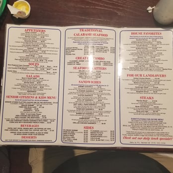 Beck's Restaurant - Beck's menu - Seafood Near Me - Calabash, North Carolina