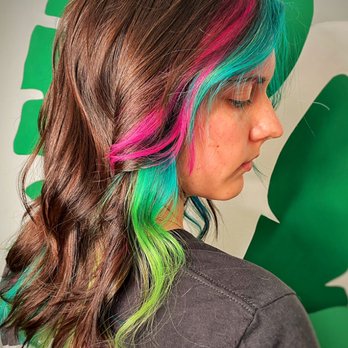 Salon 9 3/4 - Lisa Frank inspired colors - Hair Stylists Near Me - Decatur, Georgia