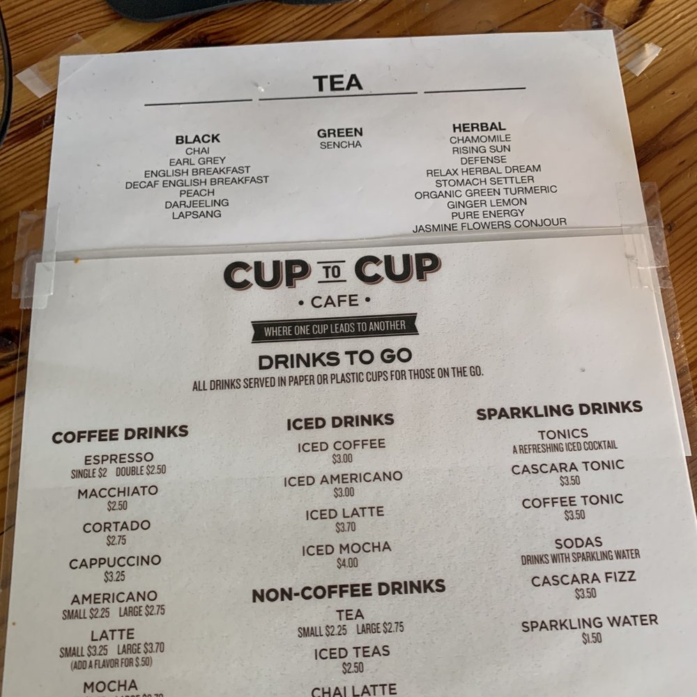Cup to Cup Cafe - Menu - Coffee & Tea Near Me - Savannah, Georgia