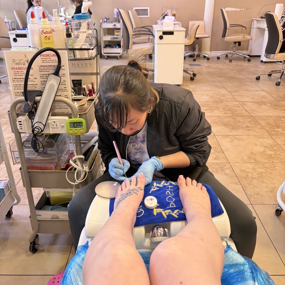 Pedicure that she can't even do right smh such a waste of money Pedicure that she can't even do right smh such a waste of money