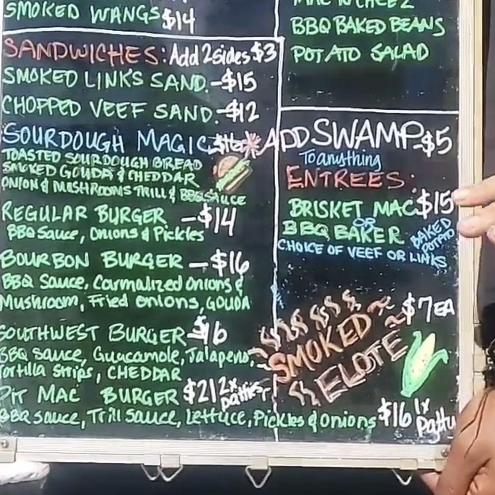 Houston Sauce Pit - This is the menu they sent in response to my complaint, which unless I'm mistaken say onion & mushrooms none of which is on the sandwich - Vegan Near Me - Houston, Texas