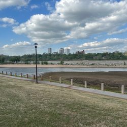 River West Festival Park - Tulsa City skyline from River West Park