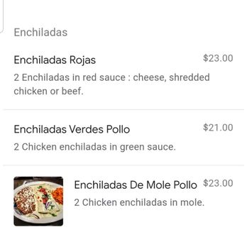Los Compadres - Two weeks ago I tried ordering enchiladas suizas and they were not available to order online. - Mexican Near Me - Long Beach, California