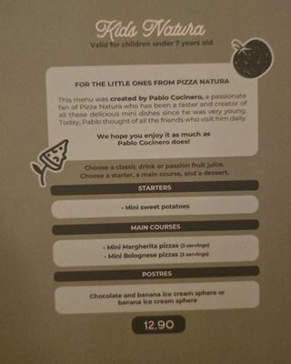 Menu photo 6 Pizza Natura Barcelona, B