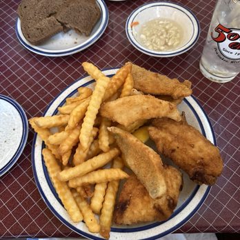 5 O'Clock Club - Perch and cod combo. - American Near Me - Pewaukee, Wisconsin 5 O'Clock Club - Perch and cod combo. - American Near Me - Pewaukee, Wisconsin