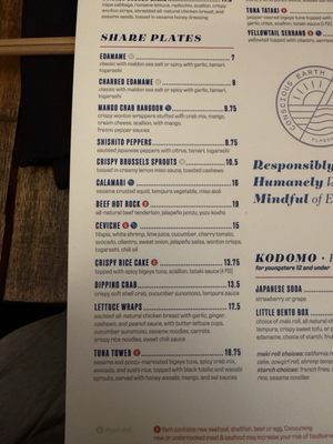 Menu photo 1 Blue Sushi Sake Grill Dallas, TX