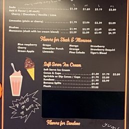 Dessert menu Dessert menu