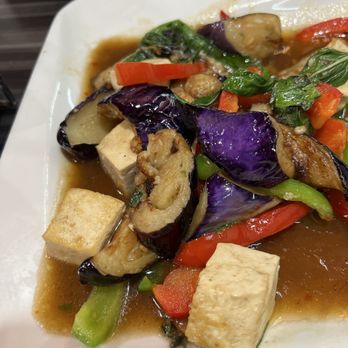 Rosie Thai Cuisine - Spicy Eggplant with Tofu - Thai Near Me - Covina, California Rosie Thai Cuisine - Spicy Eggplant with Tofu - Thai Near Me - Covina, California