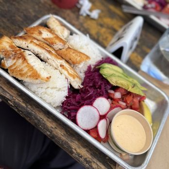 Hook Fish at Proof Lab Beer Garden - Seasonal fish (Halibut) plate - Seafood Near Me - Mill Valley, California