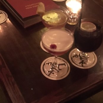 Peter Kern Library - Holly Golightly (raspberry atop), Mr. Darcy on the right - Speakeasies Near Me - Knoxville, Tennessee