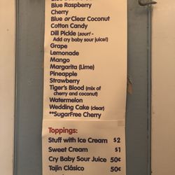 Gypsy Wagon - SHAVED ICE FLAVORS