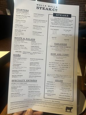 Menu photo 1 Walla Walla Steak Walla Walla, WA Menu photo 1 Walla Walla Steak Walla Walla, WA
