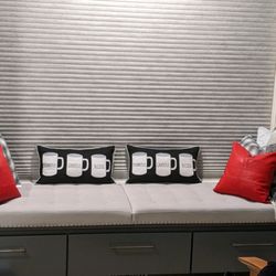 Behind the Seams Upholstery - Custom-made, tufted window seat