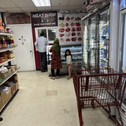 TBS Mart - Meat counter/section. Can get 'halal' meat of goats, lambs, cows, chickens, fish and I saw camel meat also