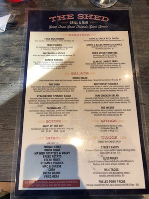 Menu photo 3 The Shed Grill & Bar Kingfisher Kingfisher, OK Menu photo 3 The Shed Grill & Bar Kingfisher Kingfisher, OK