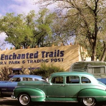Enchanted Trails RV Park & Trading Post - Some vintage cars and trailers to see here! - RV Parks Near Me - Albuquerque, New Mexico