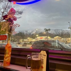 Refreshing beer and a great view of some rare SoCal snow. And of course Great sushi!