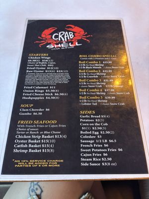 Menu photo 2 Crab & Shell Cajun Seafood Denver, CO