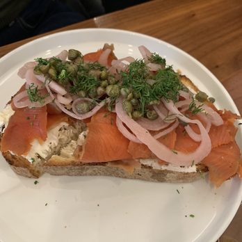 Mr West Cafe Bar Downtown - Salmon toast - Bars Near Me - Seattle, Washington Mr West Cafe Bar Downtown - Salmon toast - Bars Near Me - Seattle, Washington