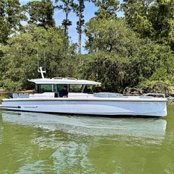 Hilton Head - Axopar 37 floating over at Cocktail Cove