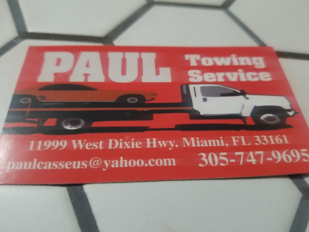 PAUL’S TOWING Updated September 2024 11999 W Dixie Hwy, Miami, Florida Towing Phone