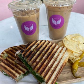 Apartment Cafe - Veggie Panini and 2 Rose Lattes :) - Coffee & Tea Near Me - Rancho Cucamonga, California