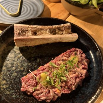 Watr at the 1 Rooftop - Wagyu Beef Tartare & Bone Marrow - Japanese Near Me - Miami Beach, Florida Watr at the 1 Rooftop - Wagyu Beef Tartare & Bone Marrow - Japanese Near Me - Miami Beach, Florida