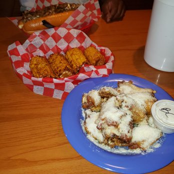 Fat Jack's Wings & Things - Philly Cheese Steak with Curly Fries Fried Corn &Garlic Parmesan Wings - American Near Me - Surfside Beach, South Carolina