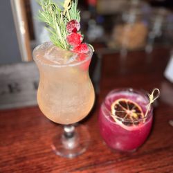 Wiseguy Lounge - Frosted pear (on a older seasonal menu) to the left and sun kissed sweetheart - both are delicious