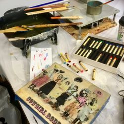 Angel Wynn Art - Hand coloring utilizing a variety of pigments and mediums is a favorite process for many participants