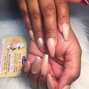 La Sierra Nails & Spa - Red Bottom nails done by Julie - Nail Salons Near Me - Riverside, California