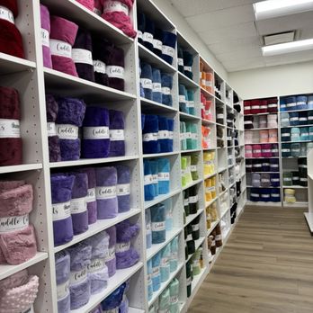 Cali Quilt Co - A wall of Cuddle minke. So beautiful and so soft. So many choices for your blankets! Or whatever you want to create. Julie A - Fabric Stores Near Me - Roseville, California