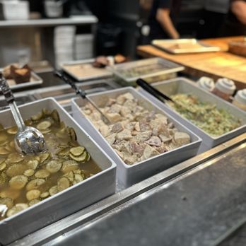 NEVS Barbecue - 11/2025 - SIDES - Pickles, potatoes salad and slaw. - Barbeque Near Me - Palm Beach Gardens, Florida